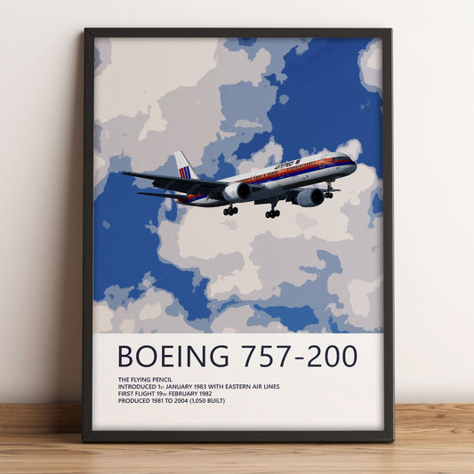United Airlines Boeing 757-200 Poster – Saul Bass Tulip