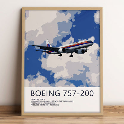 United Airlines Boeing 757-200 Poster – Saul Bass Tulip