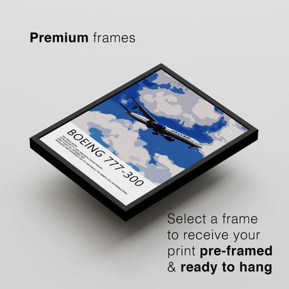 United Airlines Boeing 777-300 Poster