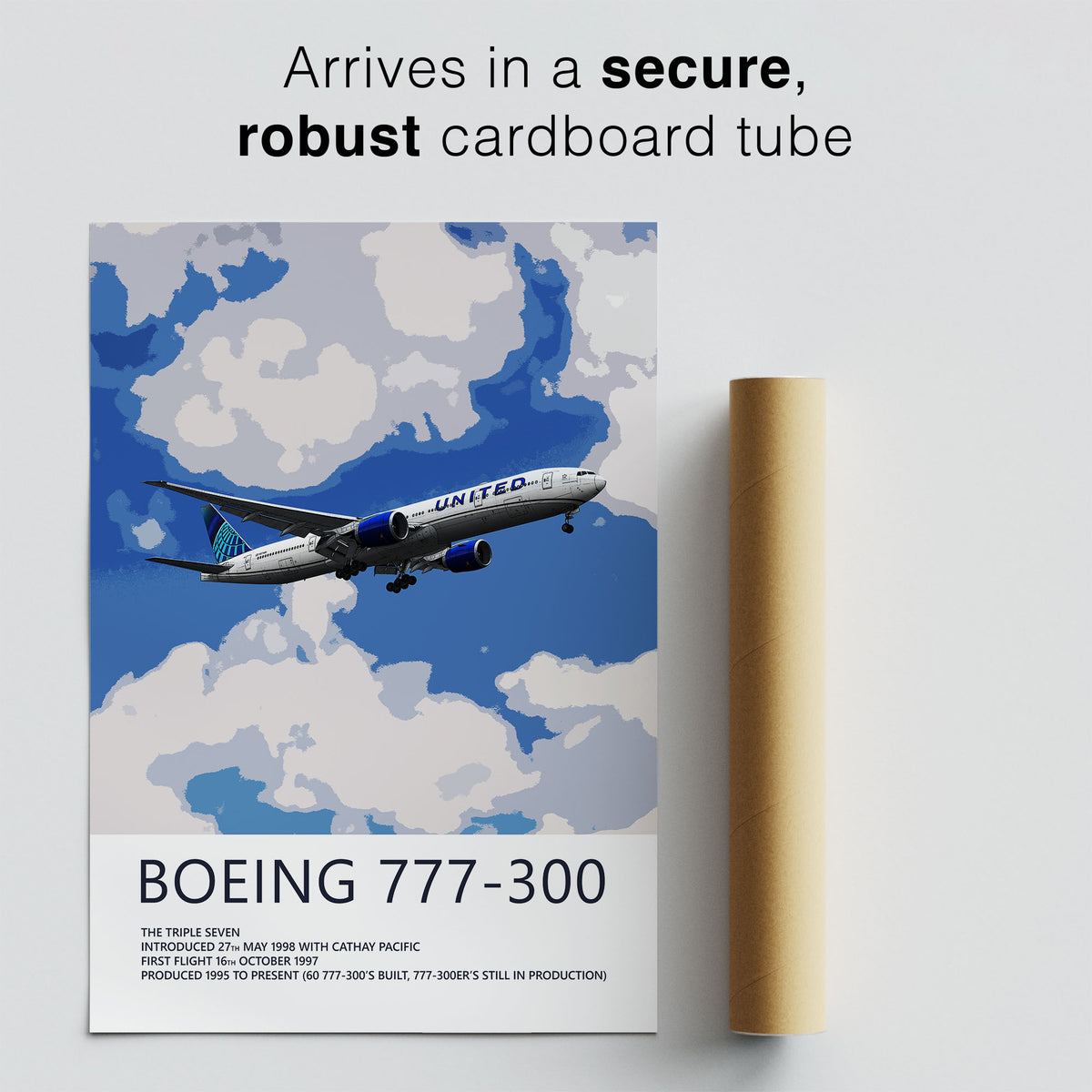 United Airlines Boeing 777-300 Poster