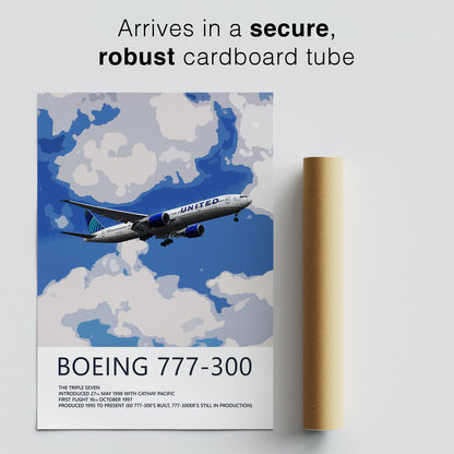 United Airlines Boeing 777-300 Poster