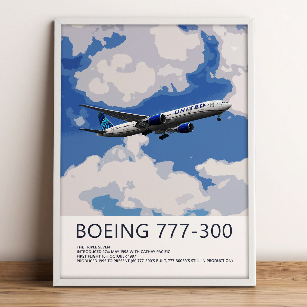 United Airlines Boeing 777-300 Poster