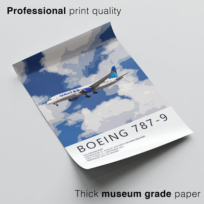United Airlines Boeing 787-9 Poster