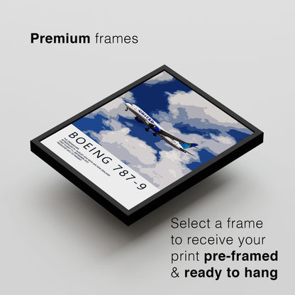 United Airlines Boeing 787-9 Poster