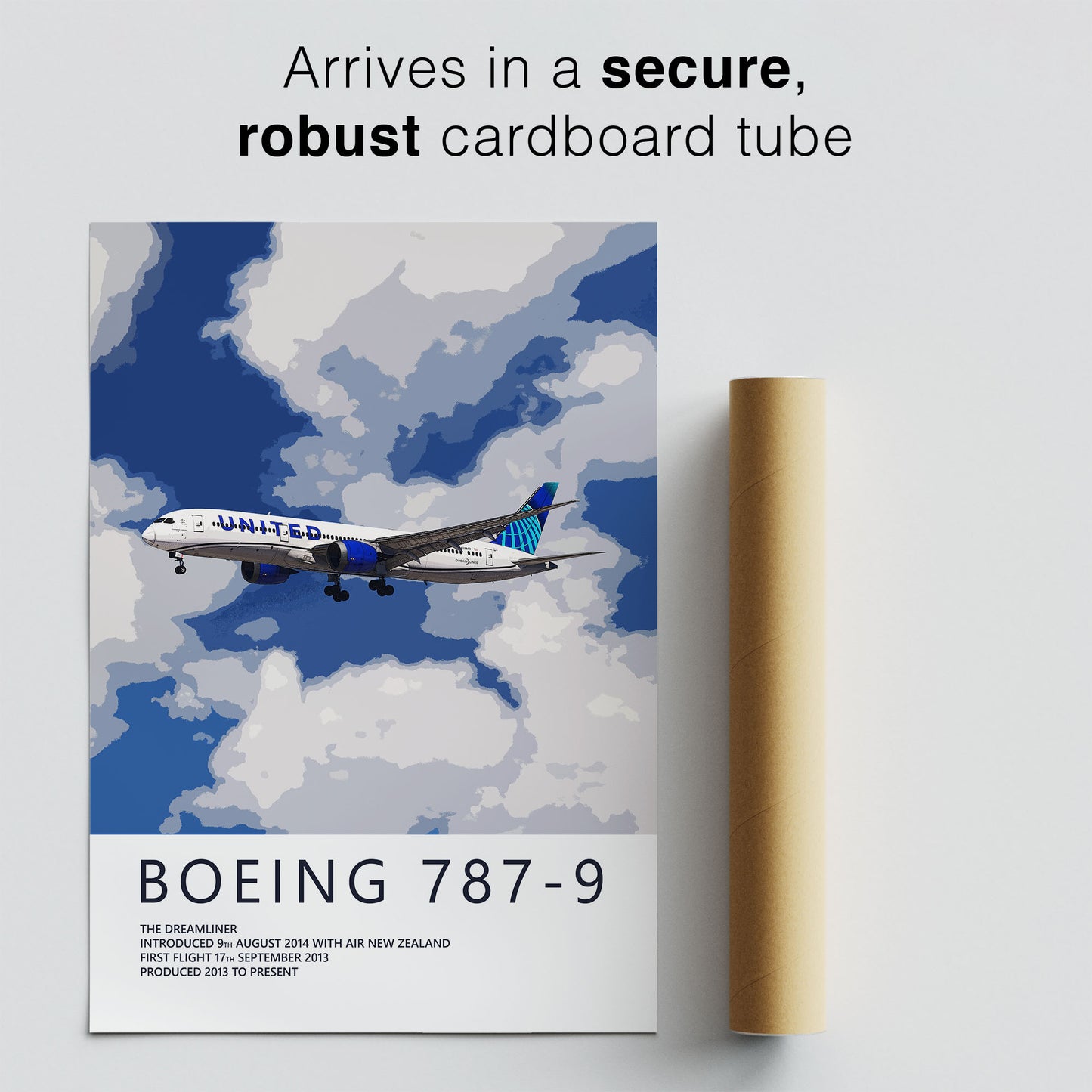 United Airlines Boeing 787-9 Poster