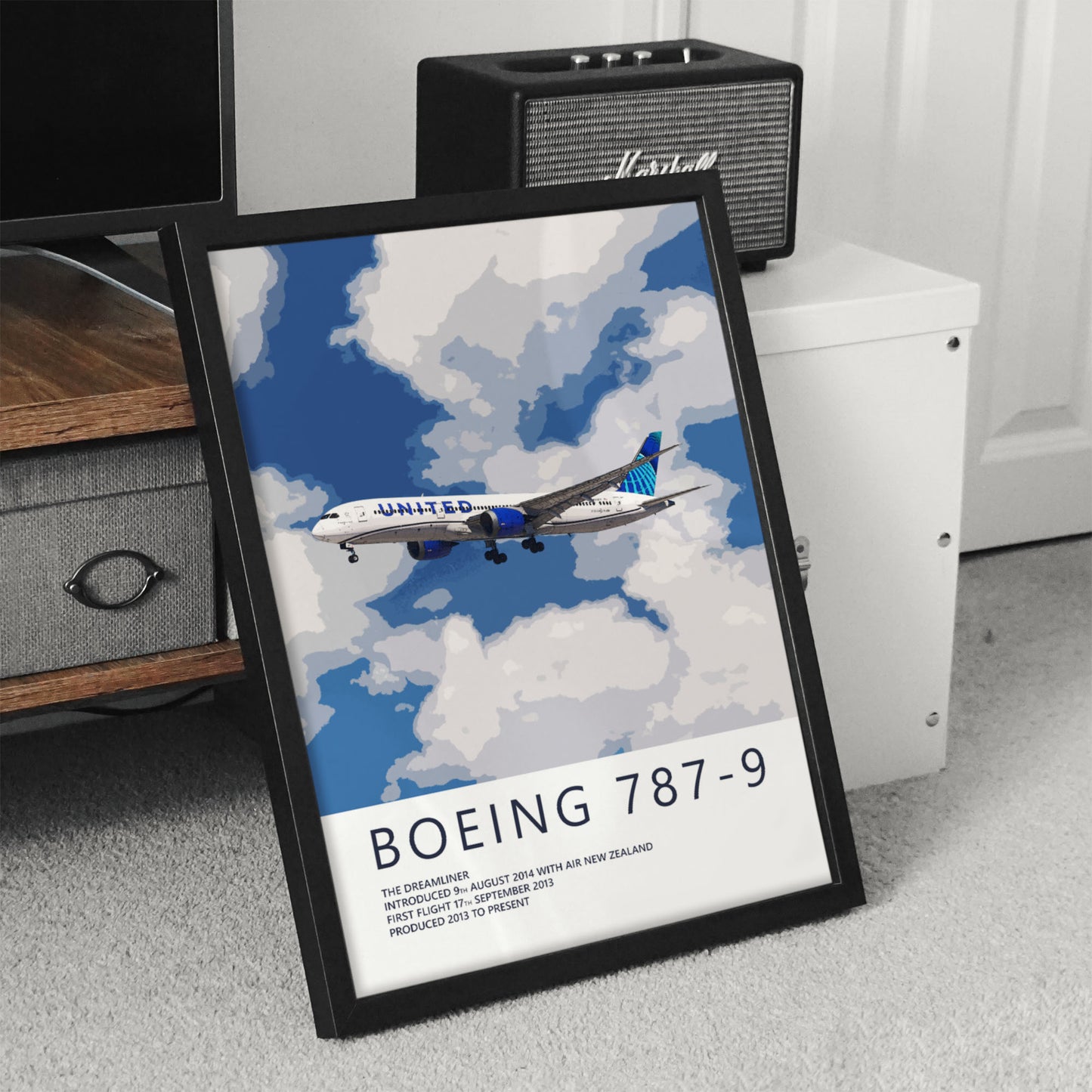 United Airlines Boeing 787-9 Poster
