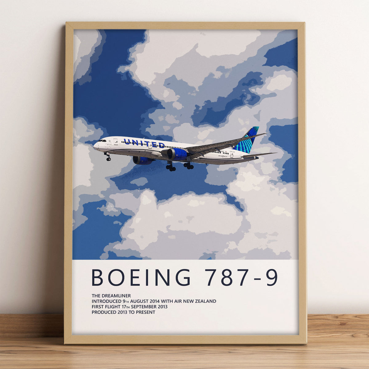 United Airlines Boeing 787-9 Poster