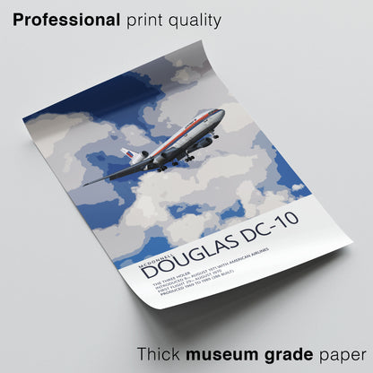 United Airlines McDonnell Douglas DC-10 Poster – Saul Bass Tulip
