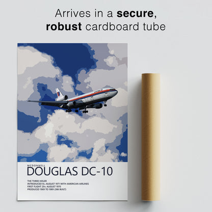 United Airlines McDonnell Douglas DC-10 Poster – Saul Bass Tulip