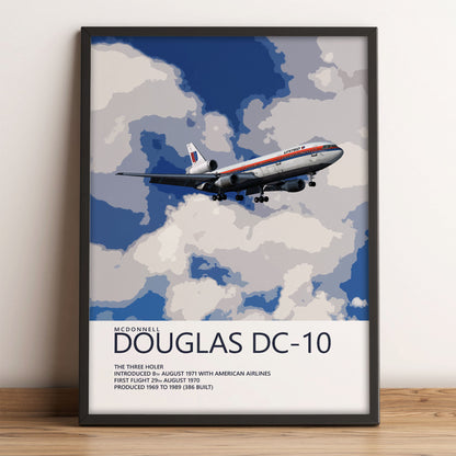 United Airlines McDonnell Douglas DC-10 Poster – Saul Bass Tulip