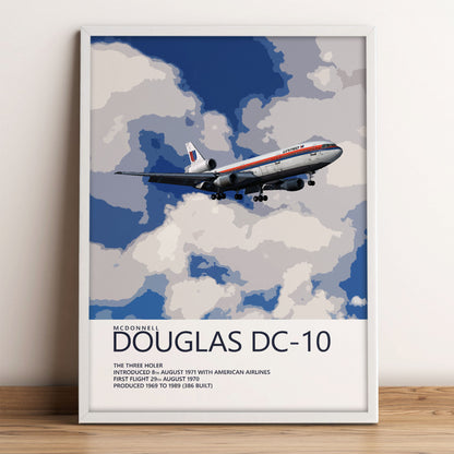 United Airlines McDonnell Douglas DC-10 Poster – Saul Bass Tulip