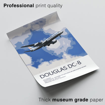 United Airlines Douglas DC-8 Poster – Jet Mainliner