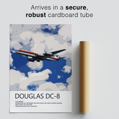 United Airlines Douglas DC-8 Poster – Saul Bass Tulip