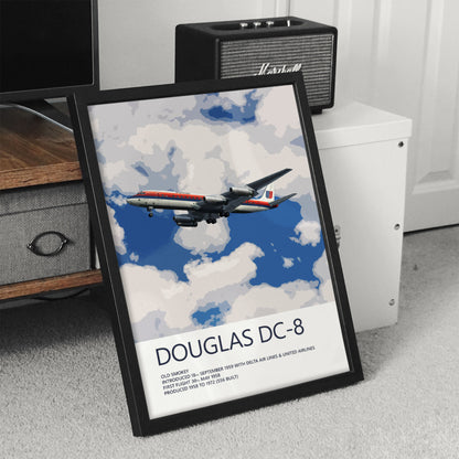 United Airlines Douglas DC-8 Poster – Saul Bass Tulip