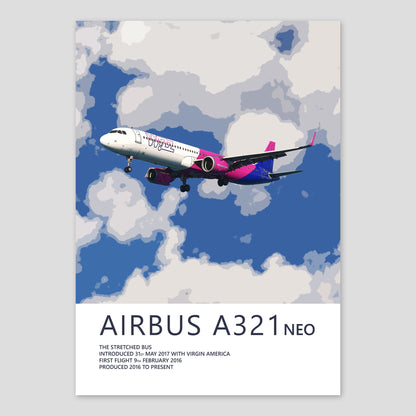 Wizz Air Airbus A321 NEO Poster